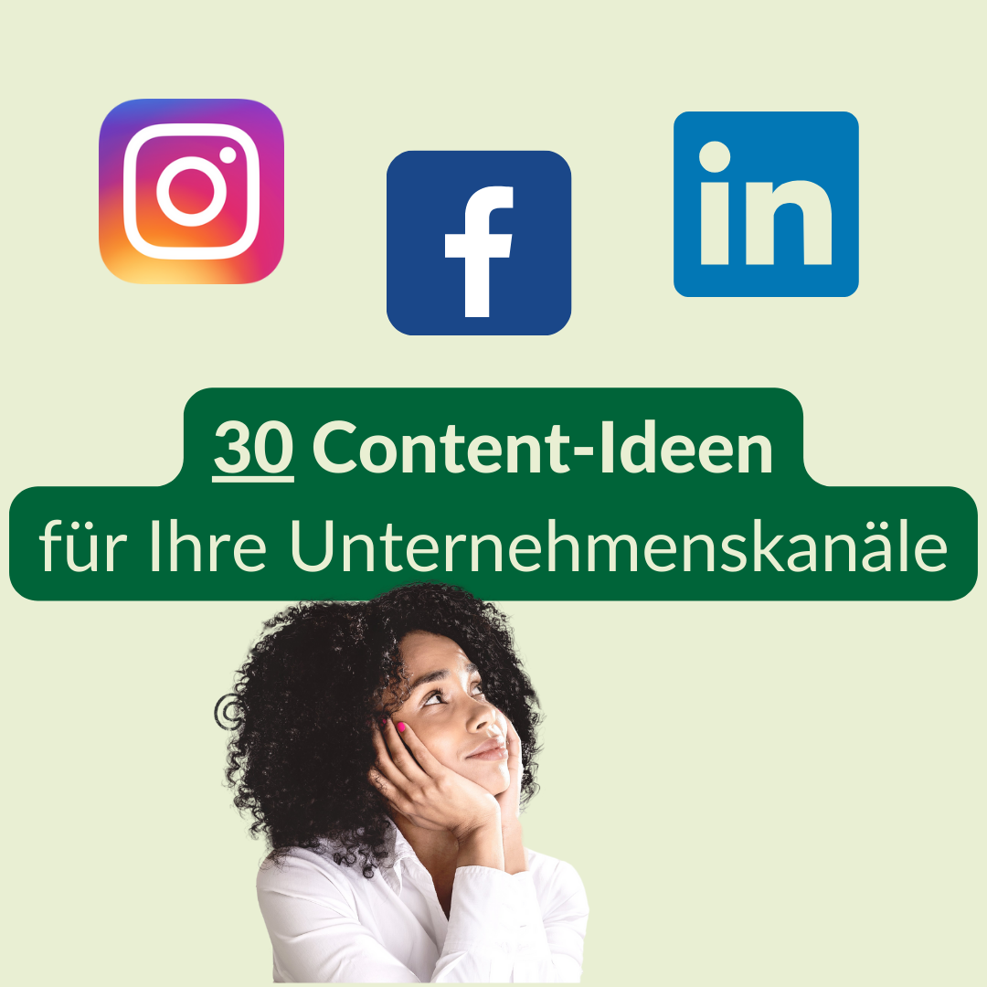 30 Content-Ideen für Ihre Unternehmenskanäle