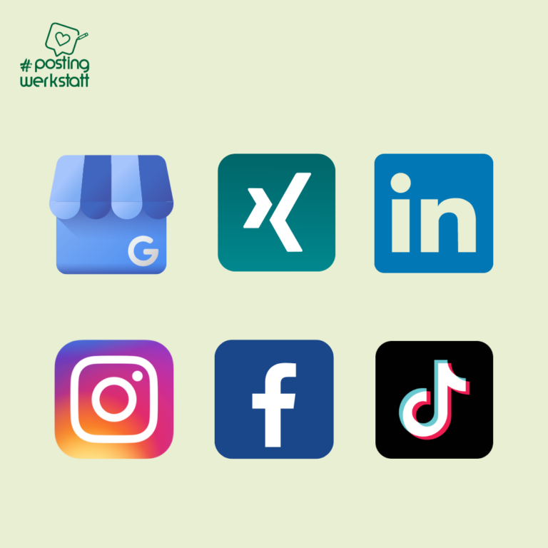 Beitragsbild für Blogbeitrag mit verschiedenen Logos von Social Media Plattformen